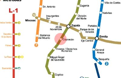 coyoacan metro - metro chapultepec